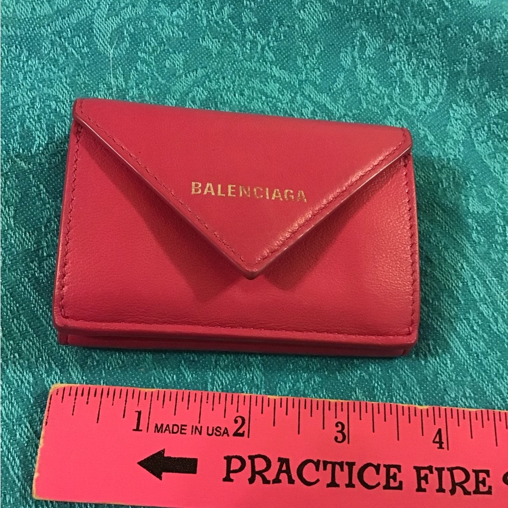 BALENCIAGA PAPER MINI WALLET PINK AUTHENTIC GREAT CONDTN BONUS AFTER MKT CHAIN